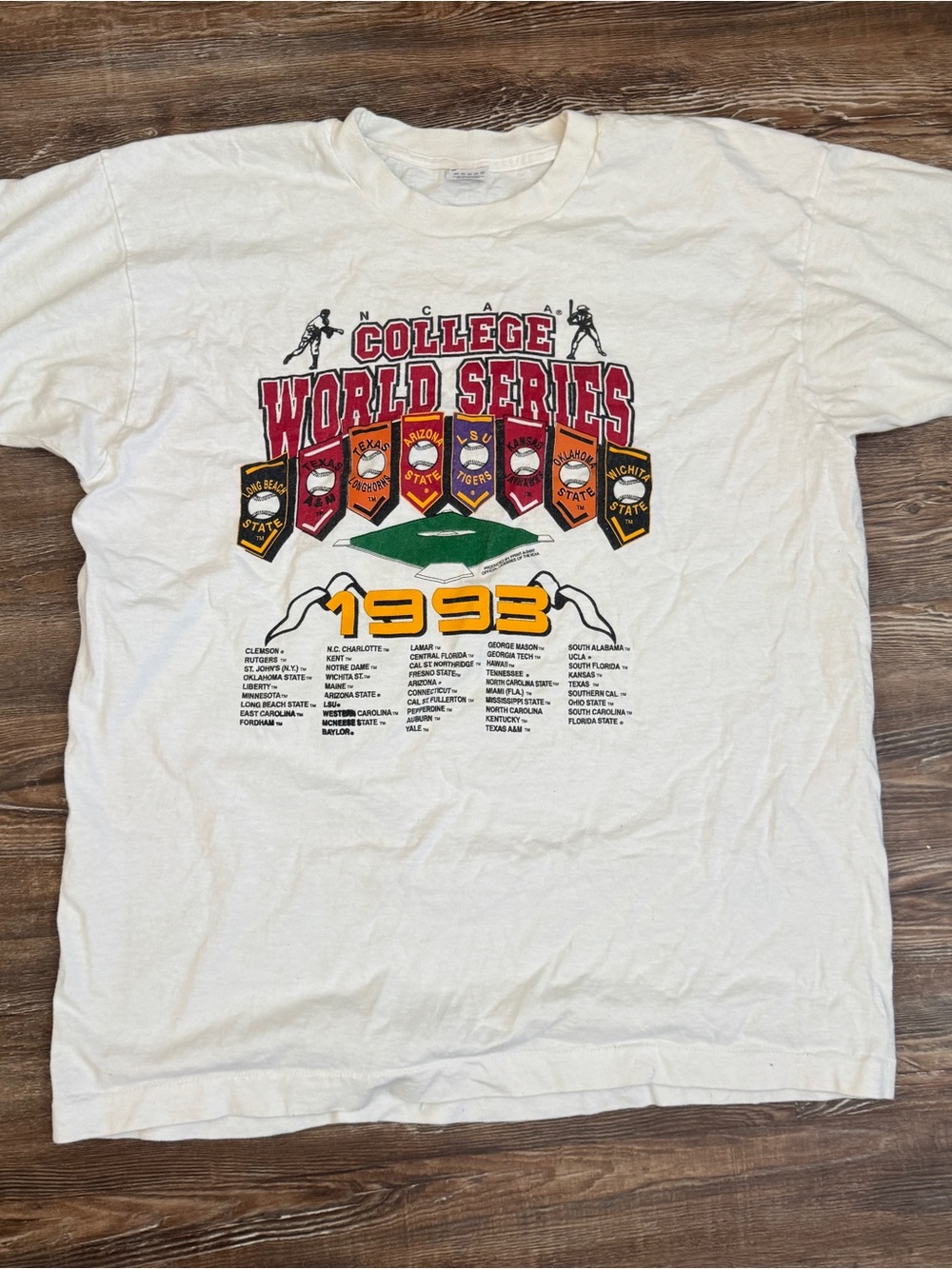 1993 College World Series Graphic Tee - White